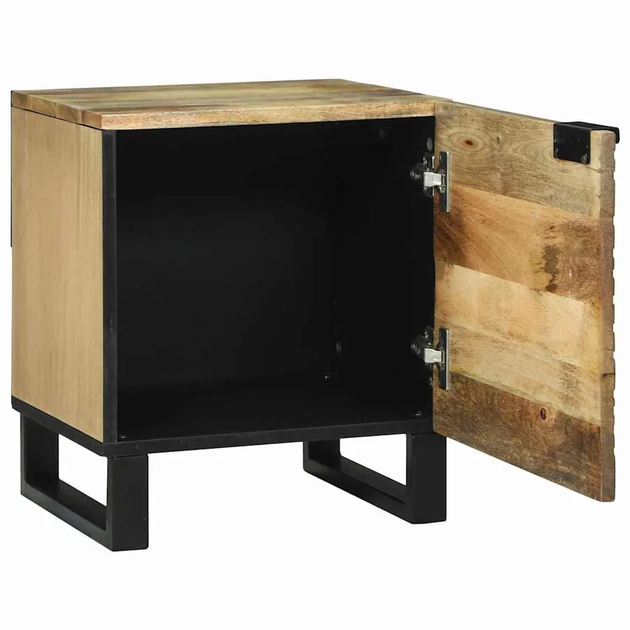 Table de chevet Naturel 40 x 33 x 46 cm Bois d'ingénierie - 2