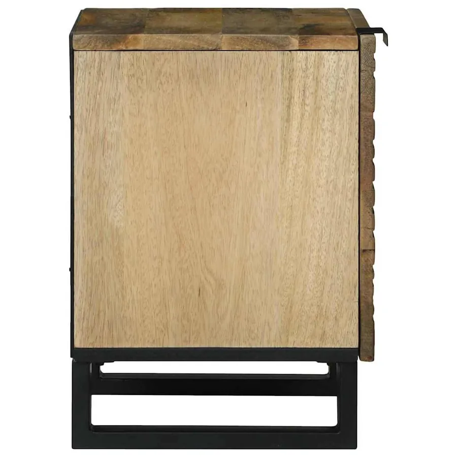 Table de chevet Naturel 40 x 33 x 46 cm Bois d'ingénierie - 4
