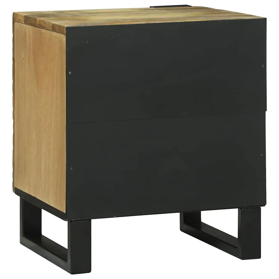 Table de chevet Naturel 40 x 33 x 46 cm Bois d'ingénierie - 5