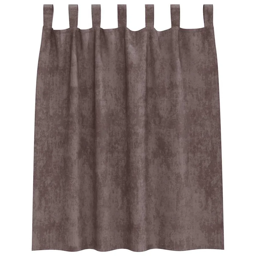 Rideaux en velours 2 pcs Marron 140 x 140 cm Velours - 4