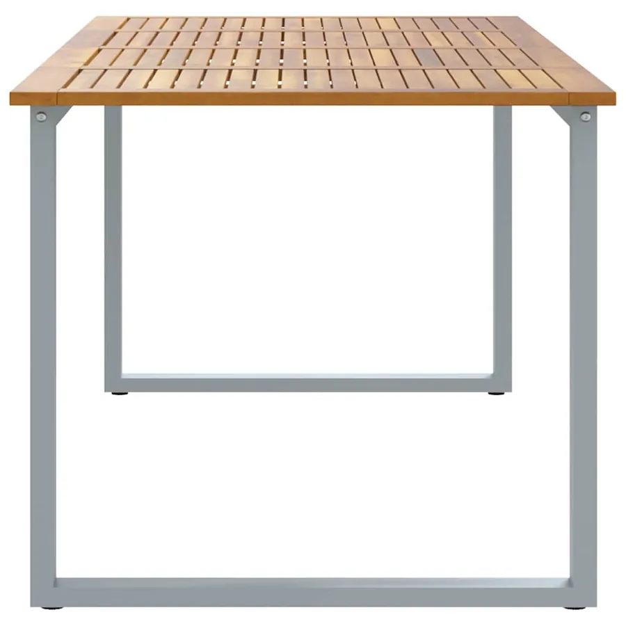Table de Jardin Gris 200 x 90 x 75 cm Bois d'Acacia Massif - 6