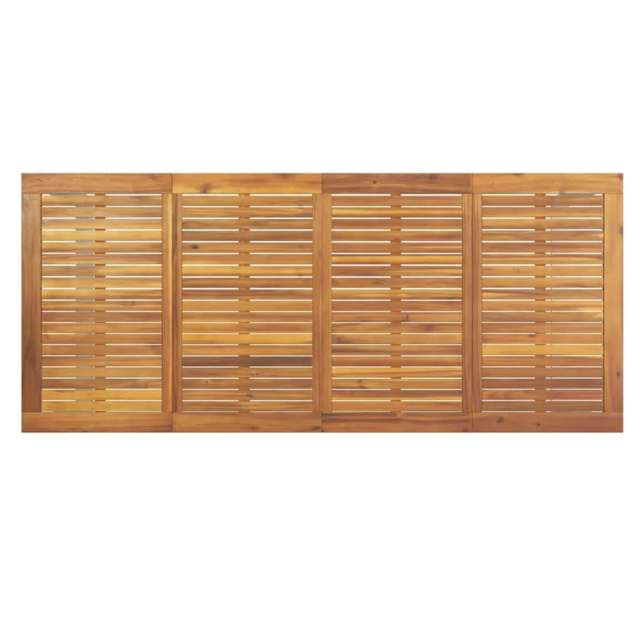 Table de Jardin Gris 200 x 90 x 75 cm Bois d'Acacia Massif - 7