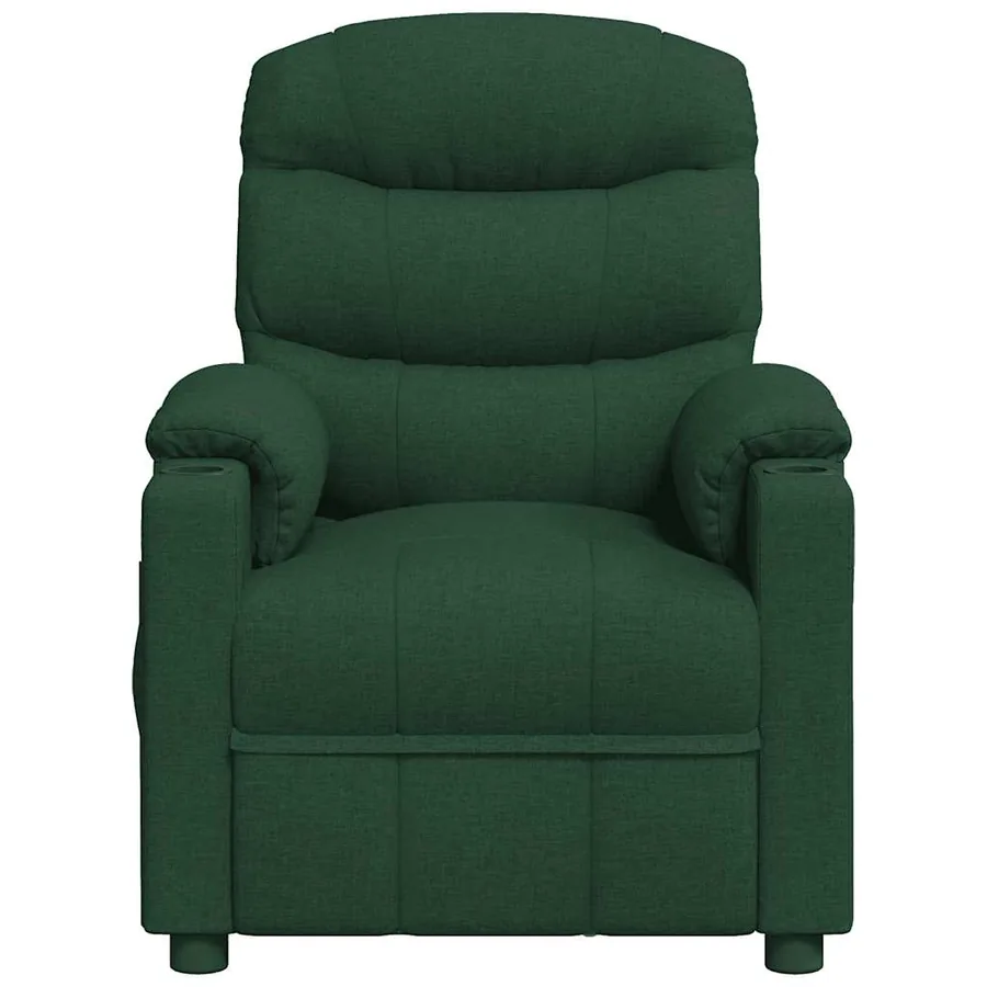 Fauteuil inclinable électrique Vert foncé Tissu - 4