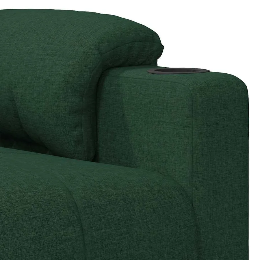 Fauteuil inclinable électrique Vert foncé Tissu - 8