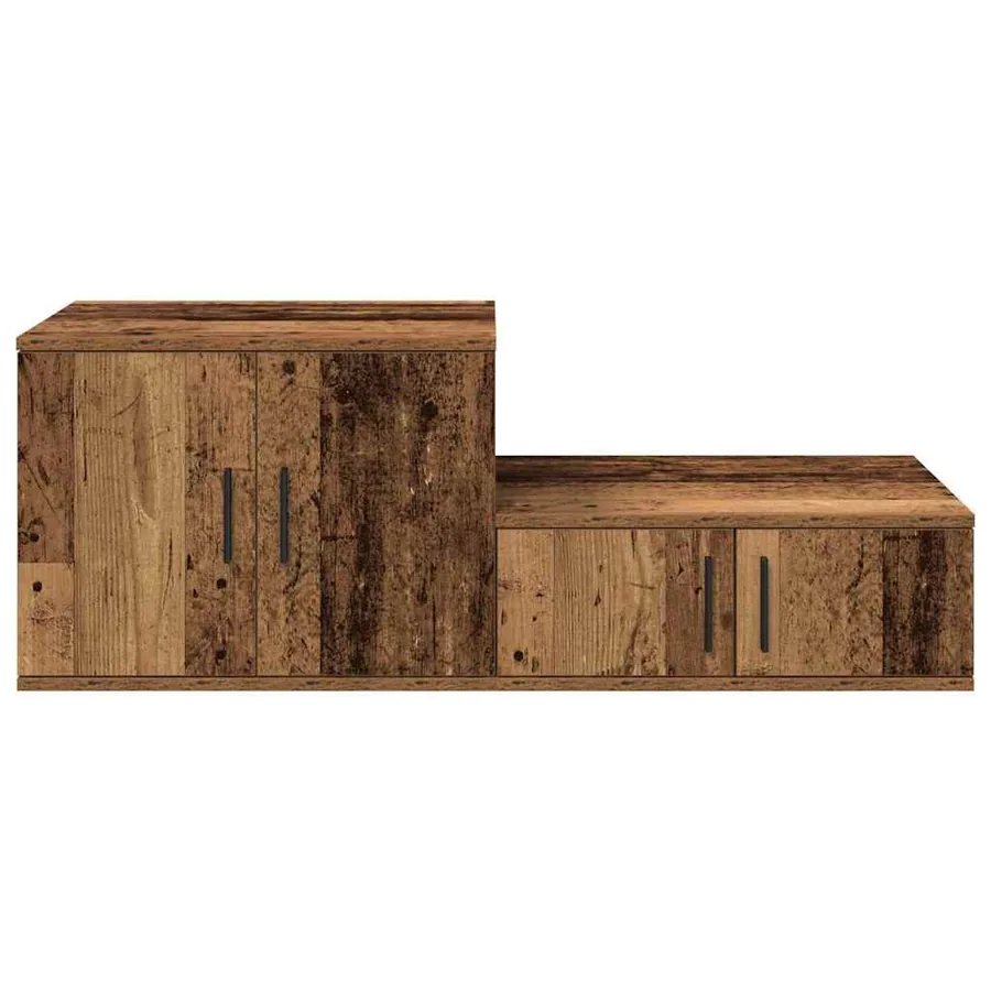 Armoire de rangement 2 pcs Bois ancien 127 x 41 x 40 cm - 7