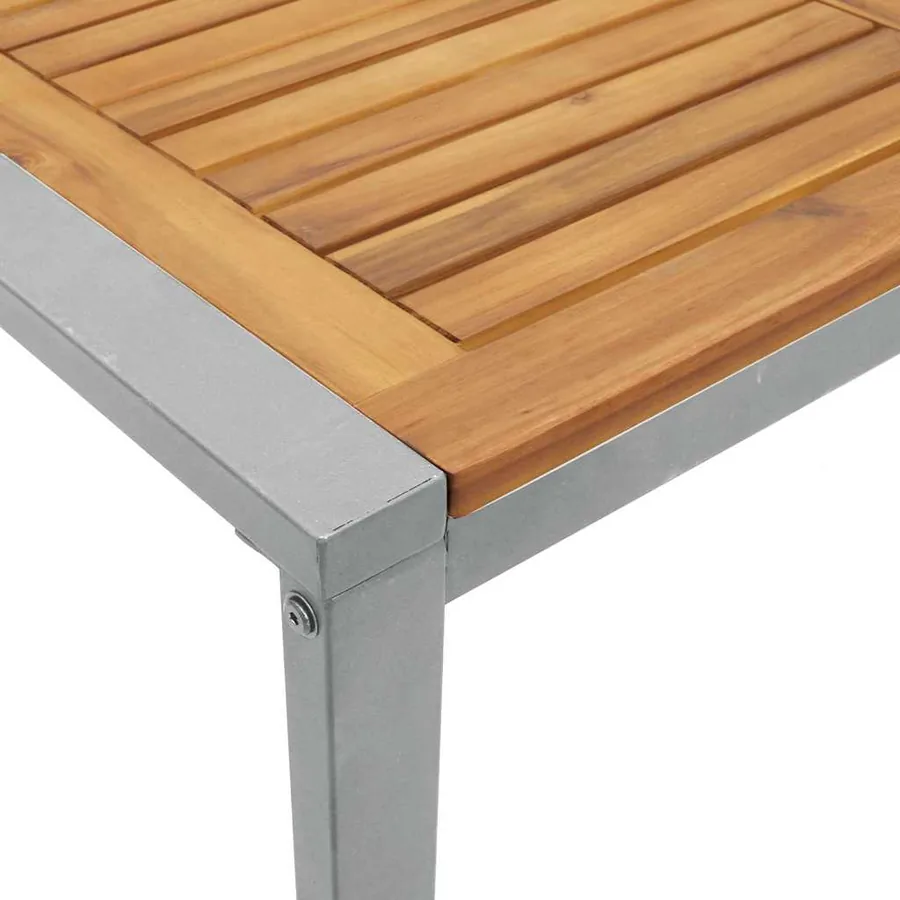 Ensemble de salle à manger pour jardin 7 pcs Gris - 9
