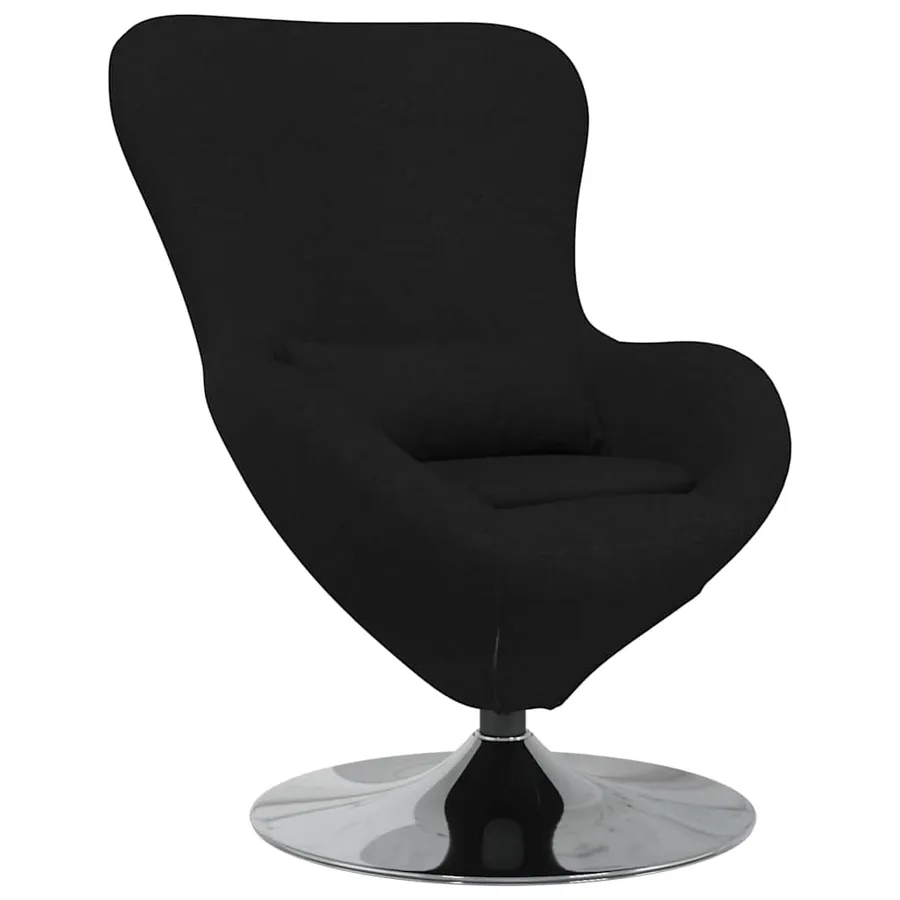 Fauteuil œuf Noir 63 x 73 x 90 cm tissu - 2