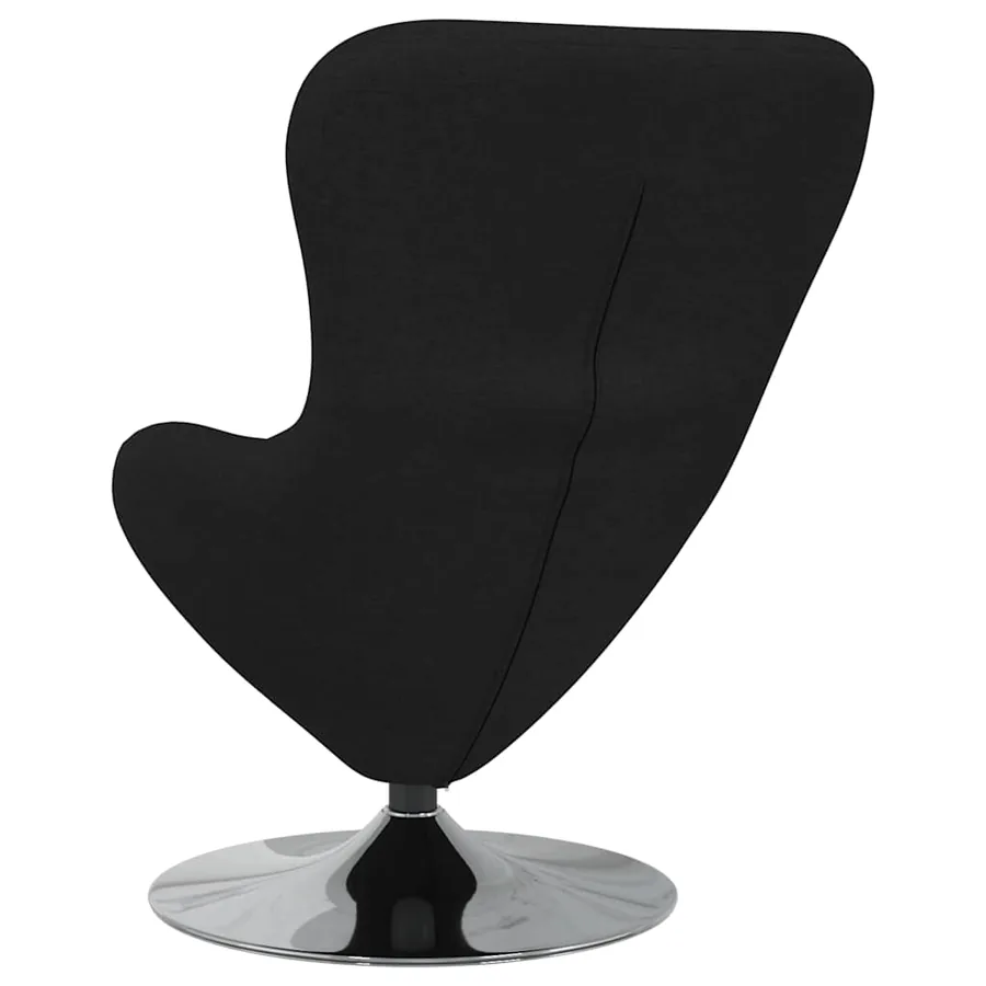 Fauteuil œuf Noir 63 x 73 x 90 cm tissu - 6