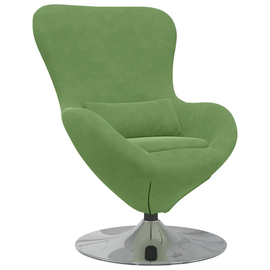 Fauteuil œuf Vert clair Velours - 2