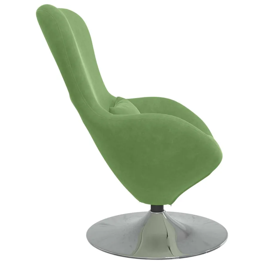 Fauteuil œuf Vert clair Velours - 5