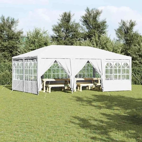 Tente de fête Blanc 600 x 400 x 266 cm Polyéthylène