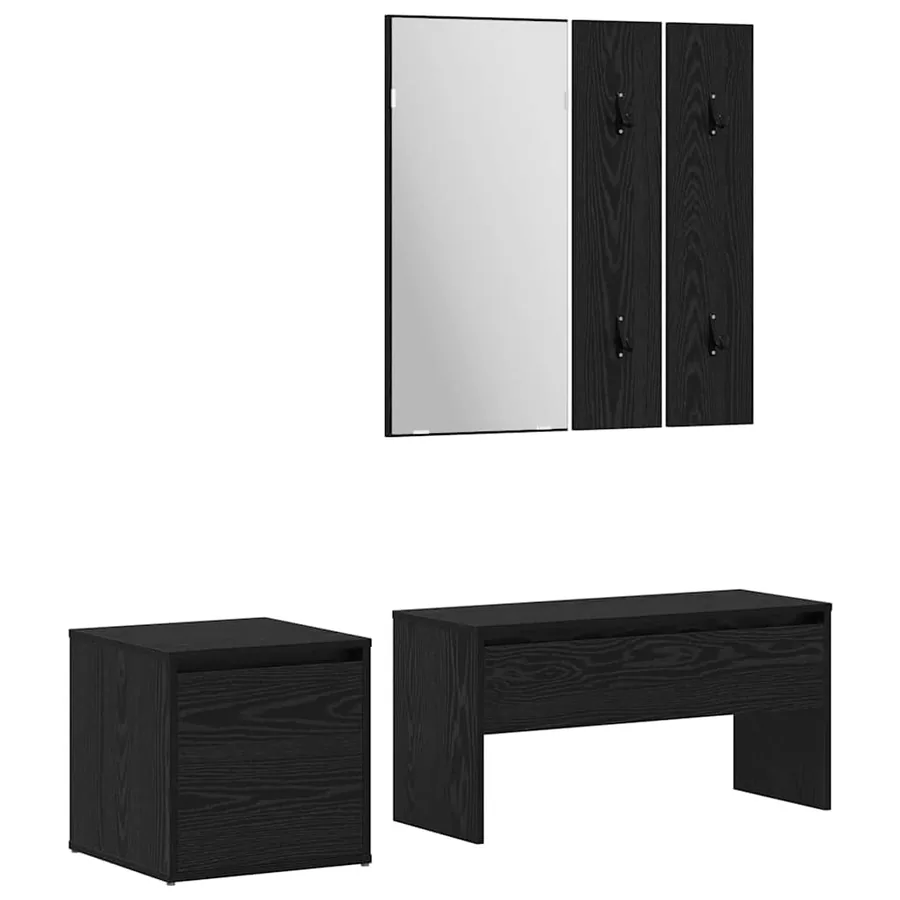 Ensemble de meubles d'entrée 3 pcs Chêne noir 80 x 31 x 40 cm - 2