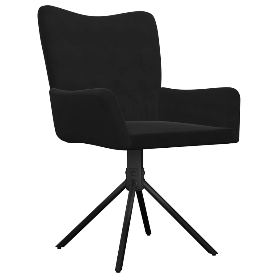 Chaises pivotantes à manger lot de 2 Noir Velours - 3