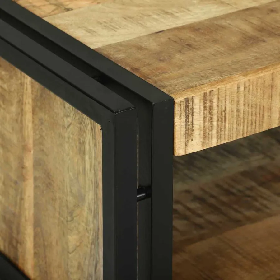 Table basse Marron 90 x 50 x 38 cm Bois de mangue massif - 8