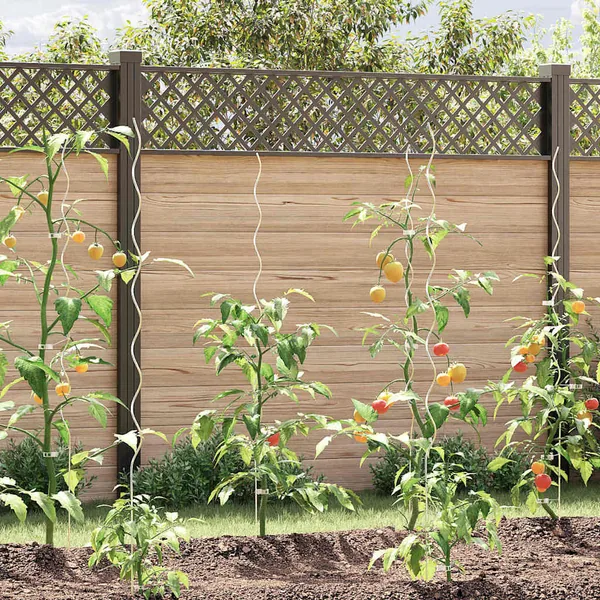 Soutien de plante 20 pcs Argenté 150 x 0,6 x 0,6 cm Acier