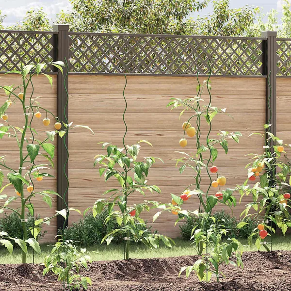Soutien de plante 20 pcs Vert 150 x 0,6 x 0,6 cm Acier