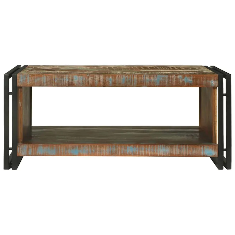 Table basse Multicolore 90 x 50 x 38 cm Bois Recyclé Solide - 3