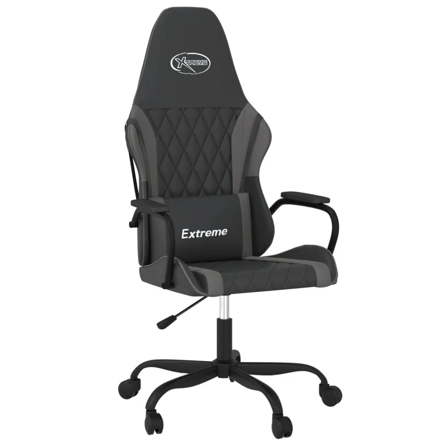 Chaise de jeu de massage Noir et gris Similicuir - 2