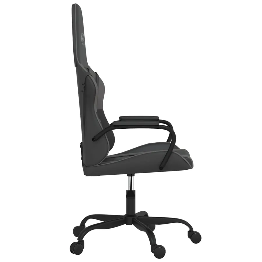 Chaise de jeu de massage Noir et gris Similicuir - 4