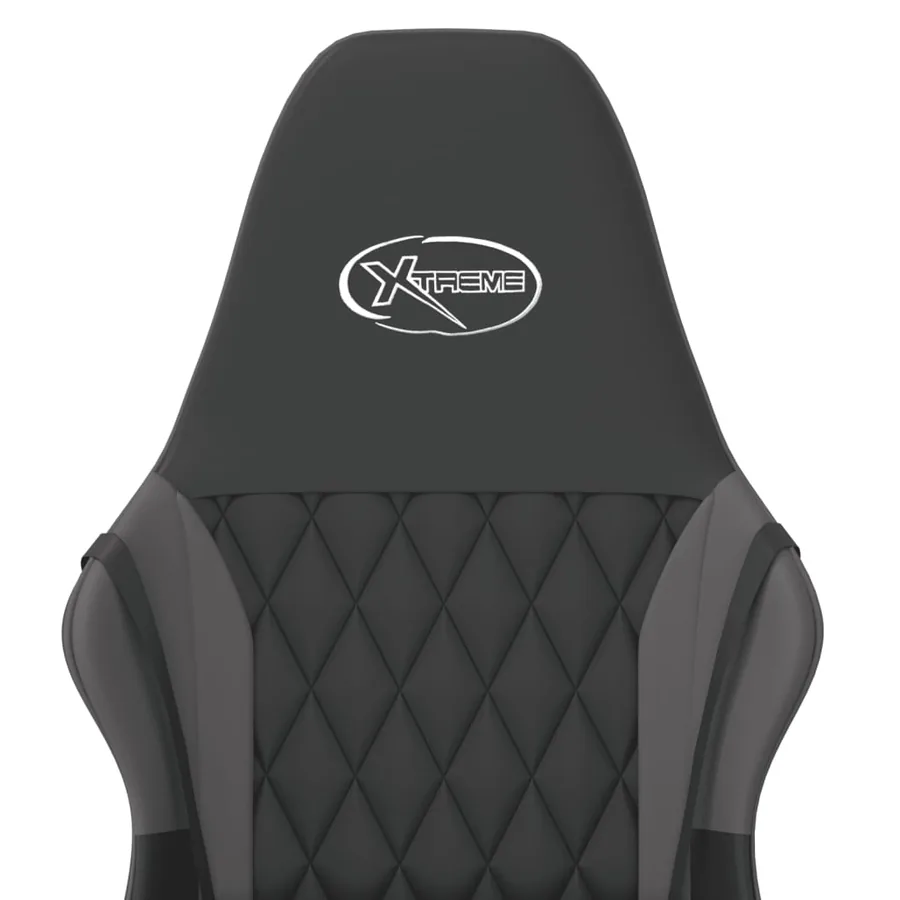 Chaise de jeu de massage Noir et gris Similicuir - 9
