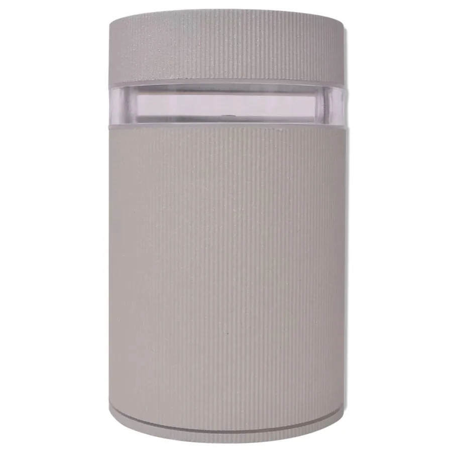 Applique murale extérieure demi-cylindrique Aluminium Gris - 3
