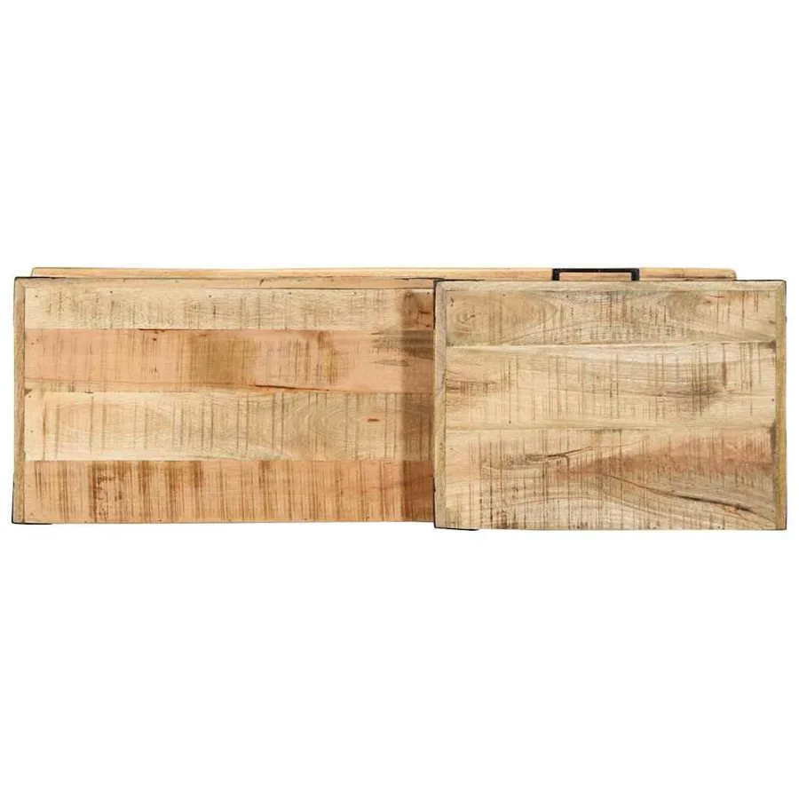 banc avec tiroir Marron 110 x 35 x 50 cm Manguier brut - 7