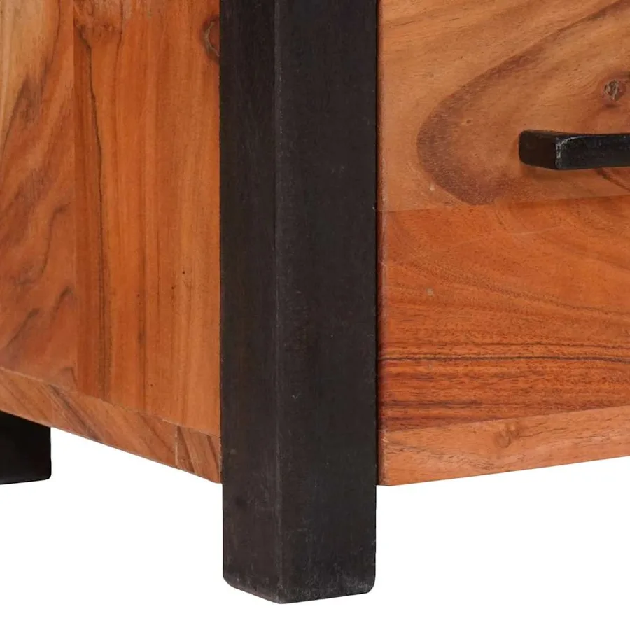 Buffet 3 pcs Marron 110 x 30 x 75 cm Bois d'Acacia Massif - 9