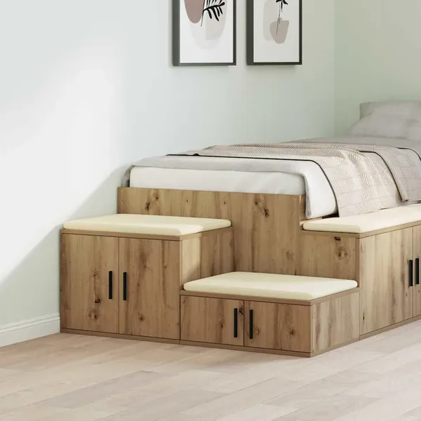 Armoire de rangement 2 pc Chêne artisanal 108 x 41 x 40 cm