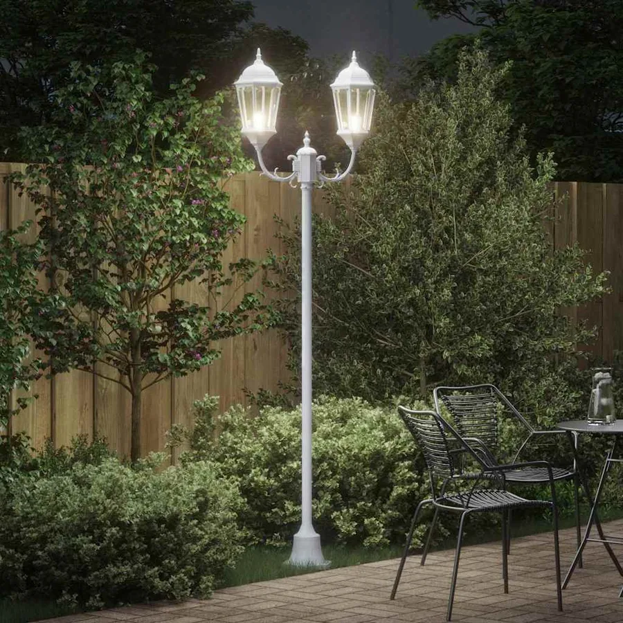 Lumière de jardin Blanc 68 x 20 x 235 cm Aluminium et verre - 3