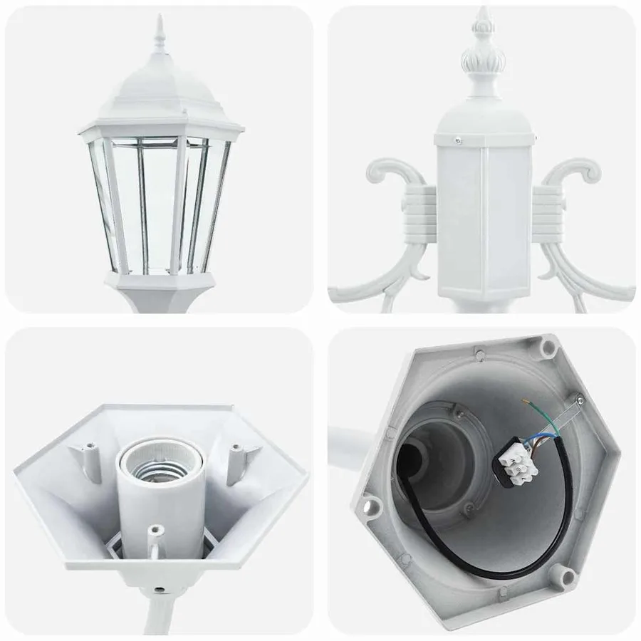 Lumière de jardin Blanc 68 x 20 x 235 cm Aluminium et verre - 6