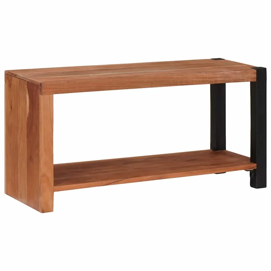 Étagère Marron 80 x 30 x 40 cm Bois d'Acacia Massif - 3