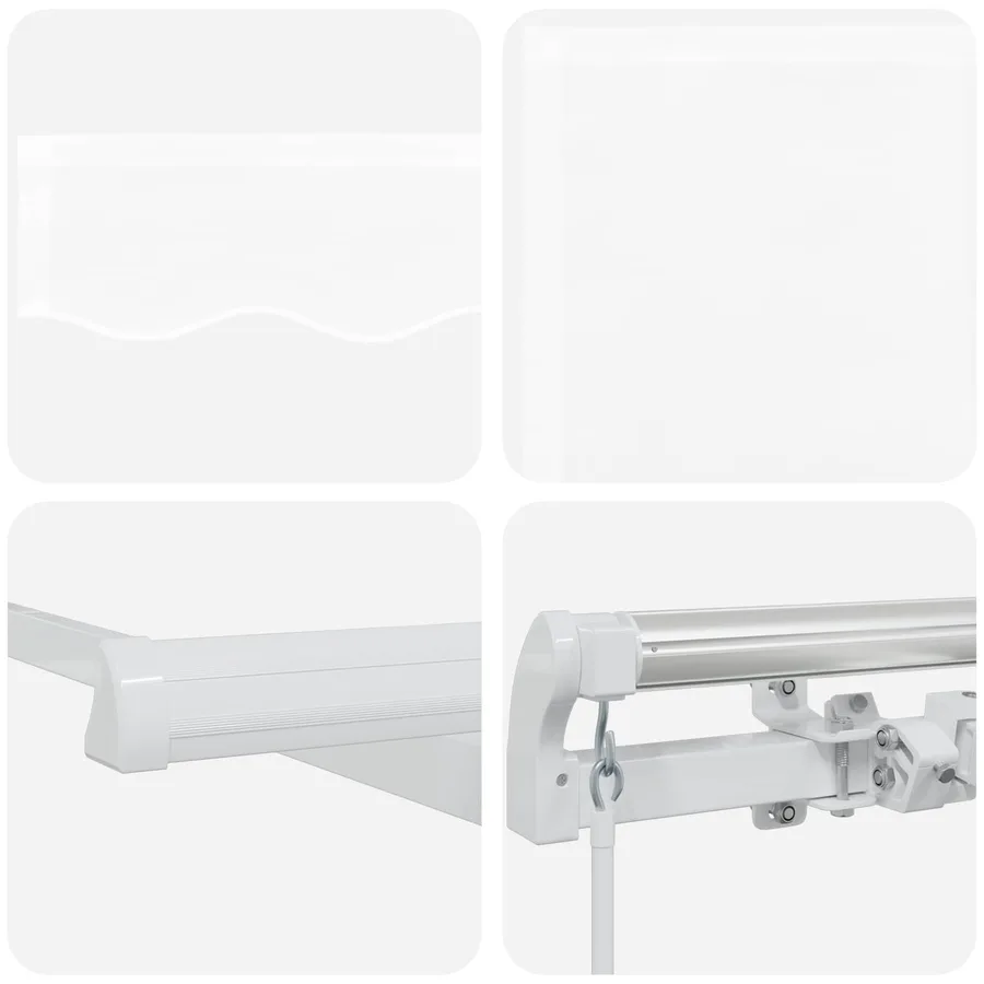 Auvent rétractable Blanc 450 x 300 x 165 cm - 4
