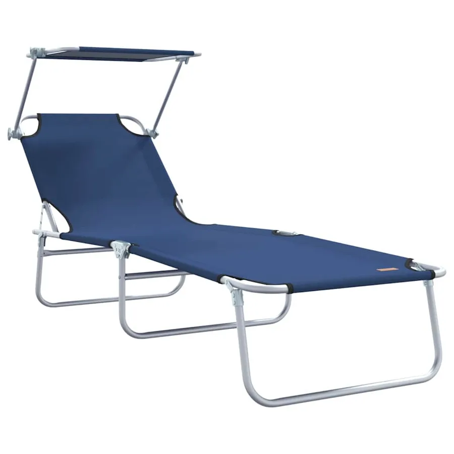 Transat 2 pcs Bleu 58 x 188 x 77cm Polyester - 4