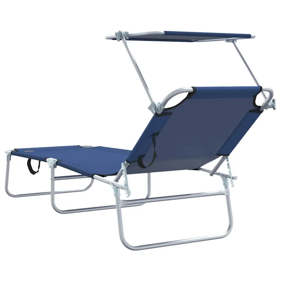 Transat 2 pcs Bleu 58 x 188 x 77cm Polyester - 7