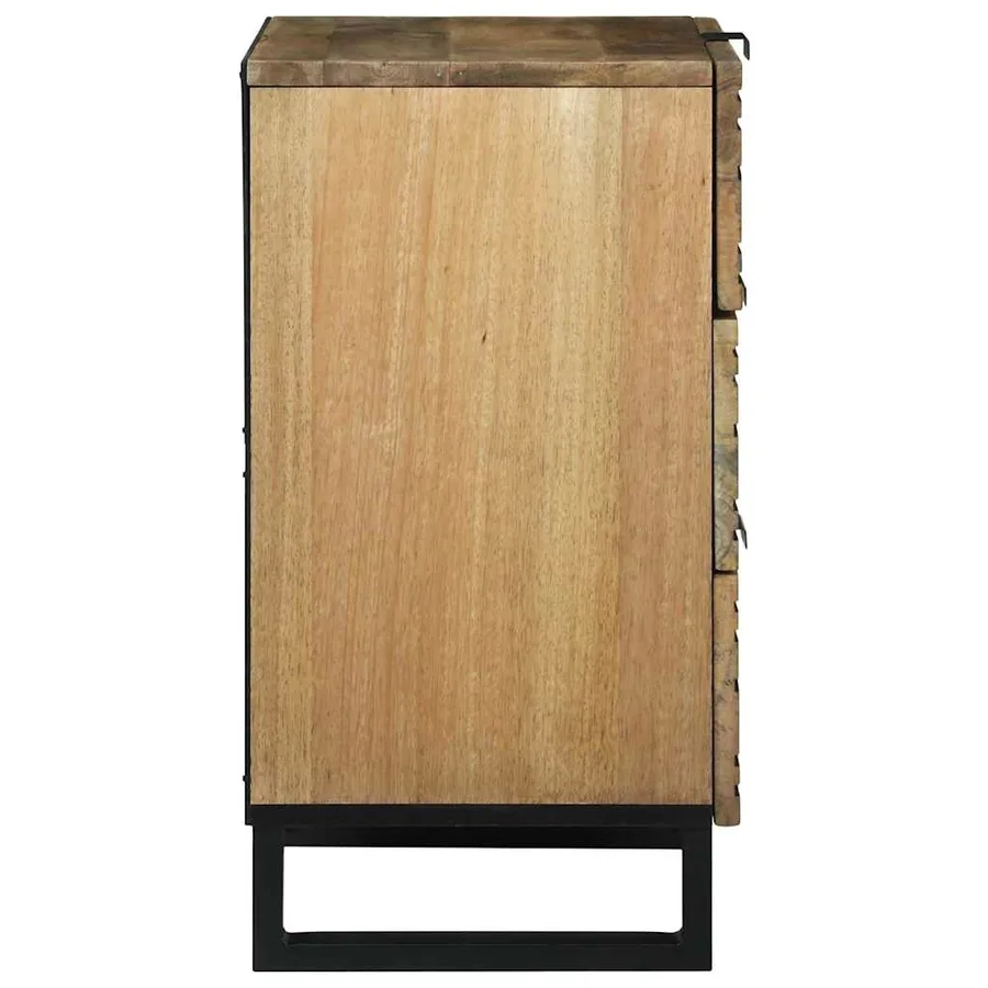 Table de chevet Naturel 50 x 33 x 62 cm Bois d'ingénierie - 4