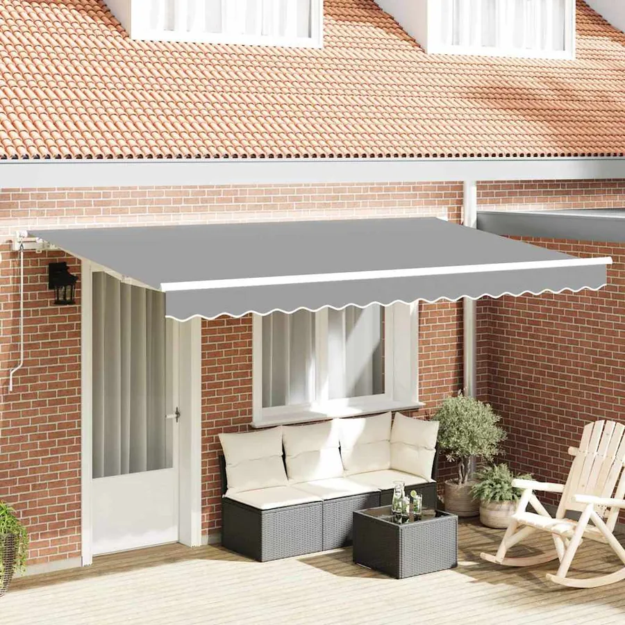 Cadre d'auvent Blanc 4 x 2 m Métal