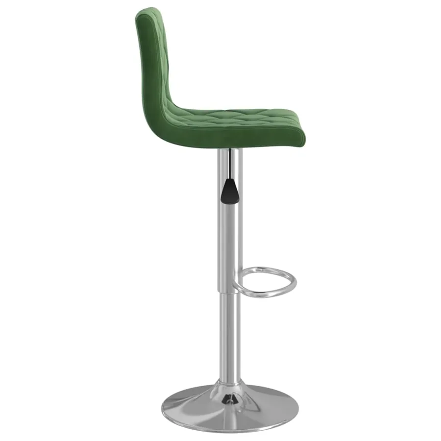 Tabourets de bar lot de 2 vert foncé velours - 5