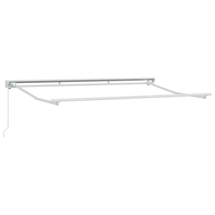Cadre d'auvent Réglable Blanc 3,5 x 2 m Acier - 2