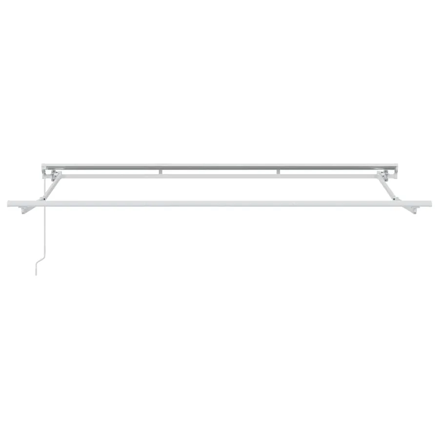 Cadre d'auvent Réglable Blanc 3,5 x 2 m Acier - 4