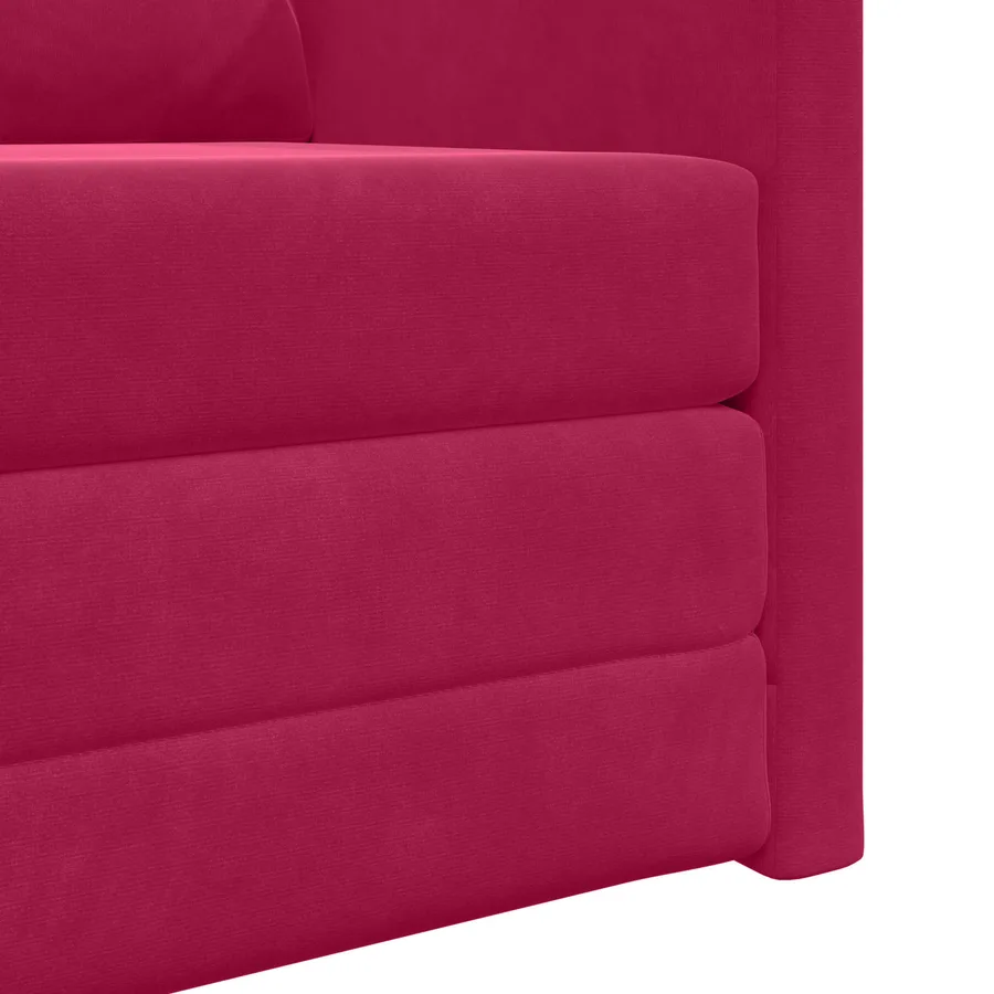 Canapé-Lit Bordeaux 74 x 77 x 81 cm Velours - 9