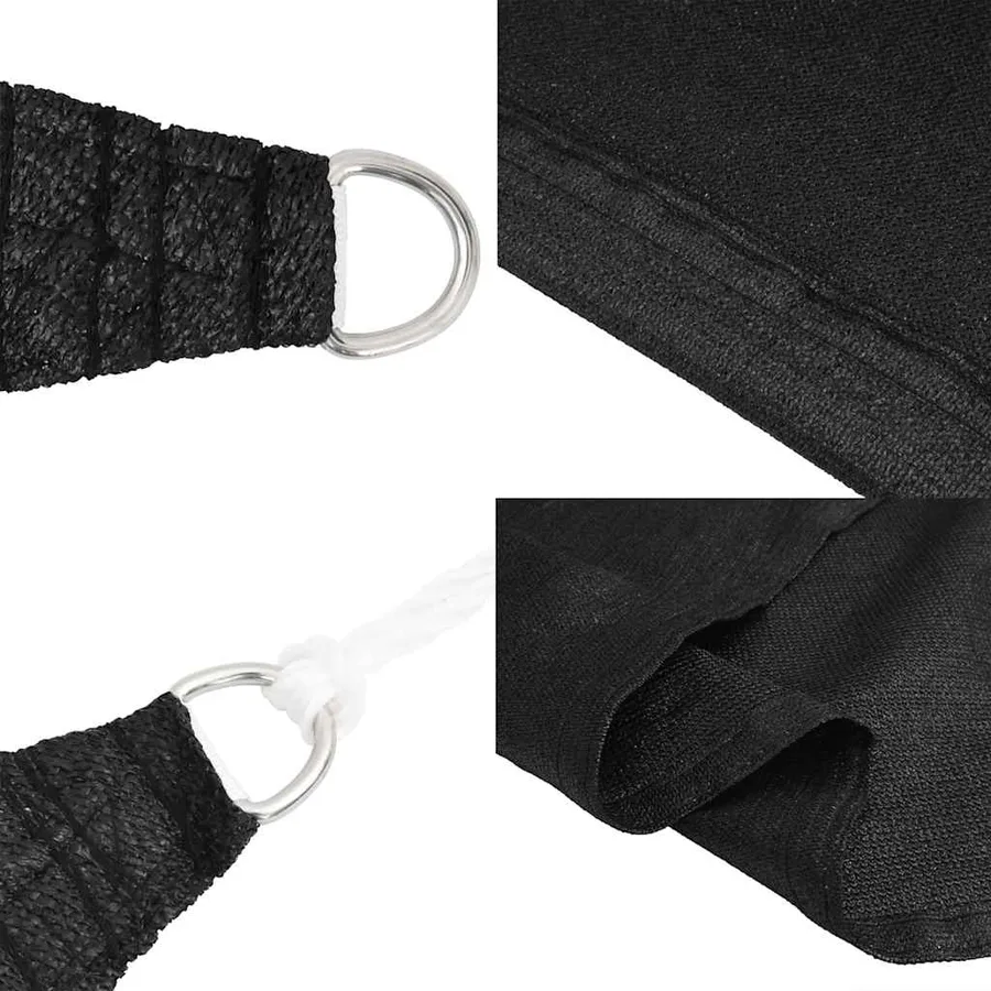 Voile d'ombrage 160 g/m² trapèze noir 4/5x4 m PEHD - 6