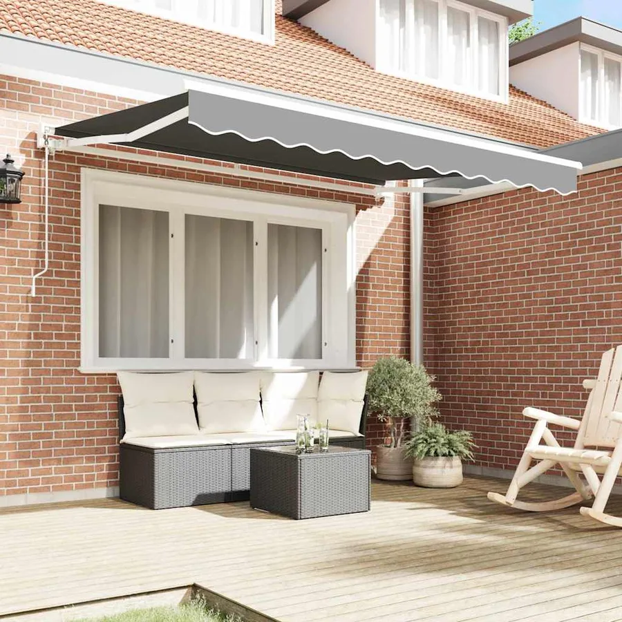 Cadre d'auvent Réglable Blanc 3 x 2 m Acier - 3