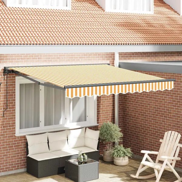 Cadre d'auvent Jaune et blanc 300 x 250 cm