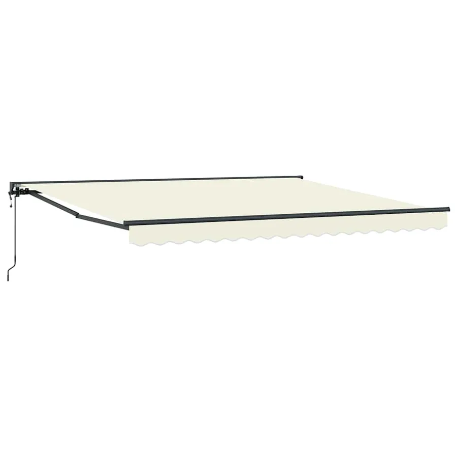 Cadre d'auvent Crème 400 × 300 cm Polyester avec revêtement PU - 2