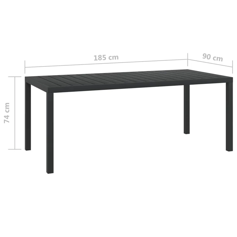 Ensemble à manger de jardin coussins 9pcs Résine tressée Noir - 16