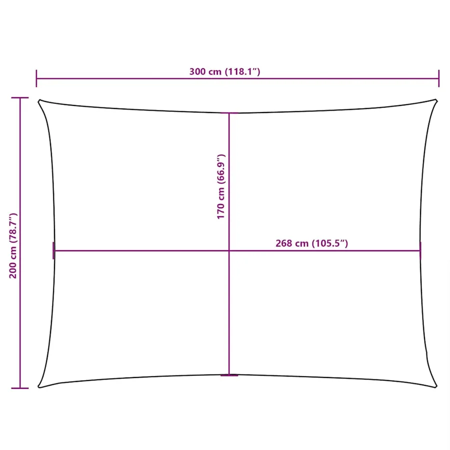 Voile de parasol tissu oxford rectangulaire 2x3 m bleu - 10