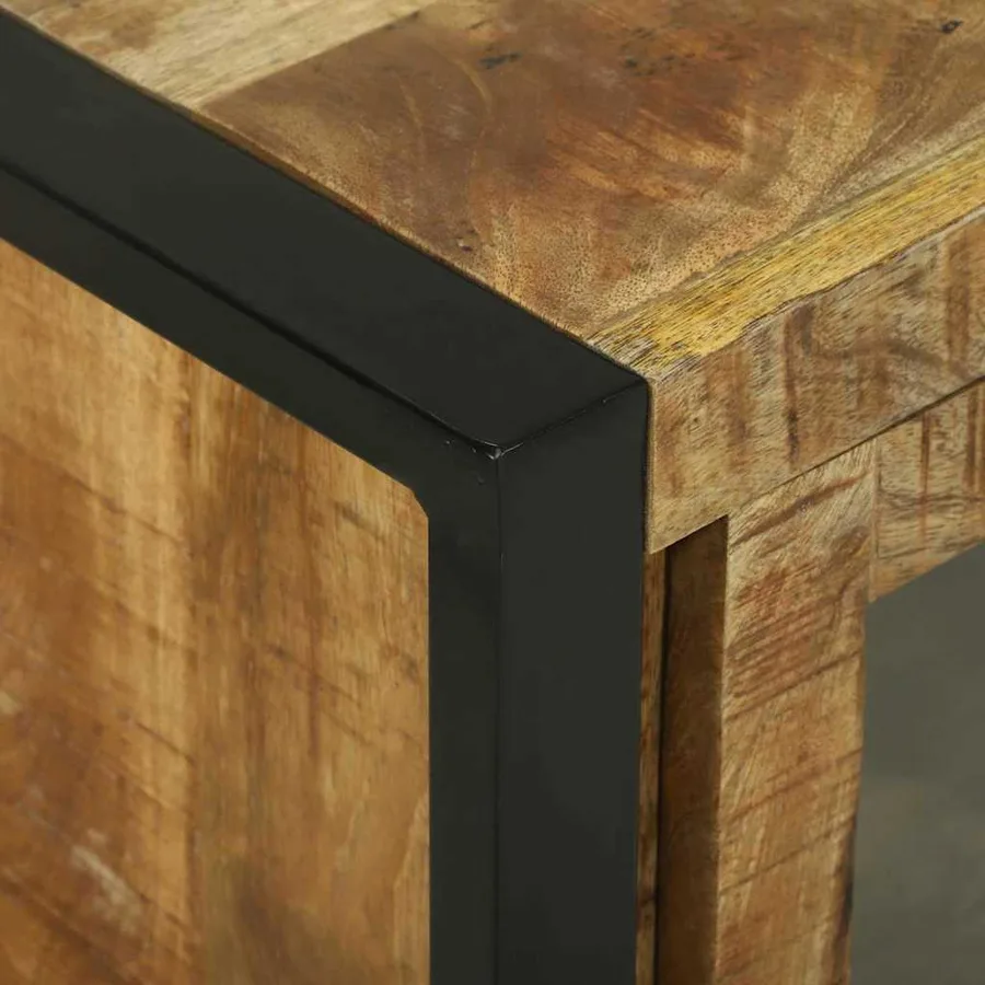 Armoire de salle de bain Marron Bois de mangue massif - 10
