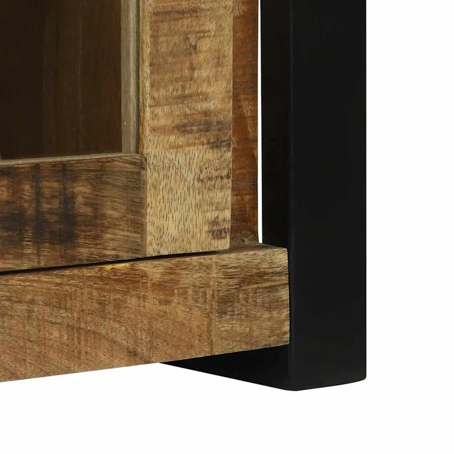 Armoire de salle de bain Marron Bois de mangue massif - 12