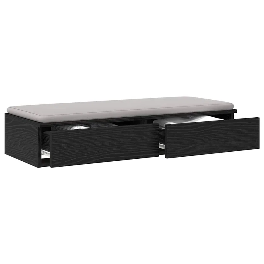 Tiroirs de lit Chêne noir 80 x 36,5 x 16,5 cm Bois d'ingénierie - 3