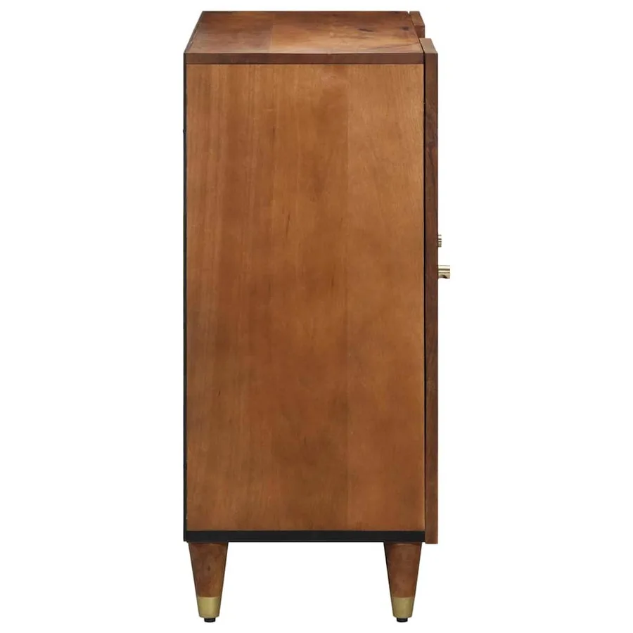 Buffet avec porte Marron 90 x 33 x 75 cm Bois de mangue massif - 4